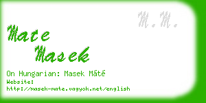 mate masek business card